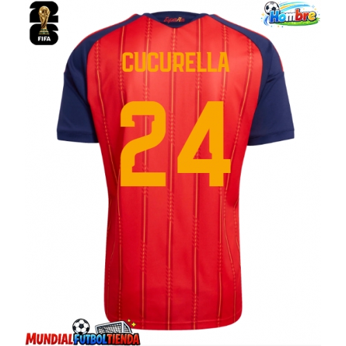 Camiseta España Marc Cucurella #24 Primera Equipación Replica Mundial 2026 mangas cortas